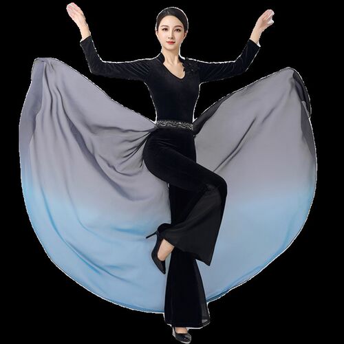 形体礼仪服腰封渐变色腰巾舞蹈服气质走秀中老年表演腰纱