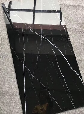 黑白根柔光大理石600x1200瓷砖客厅全抛釉地砖灰色地砖卫生间墙砖