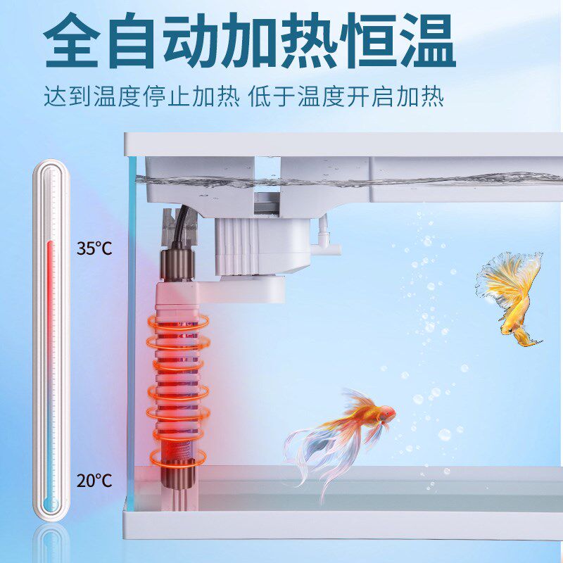 智能鱼缸免换水客厅小型造景生态家用背景超白玻璃桌面循环新款