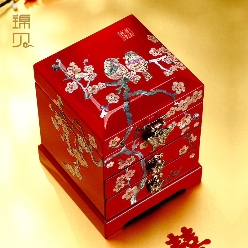 锦贝结婚送新人礼物婚礼新娘闺蜜朋友老婆纪念日螺钿首饰收纳礼盒,节庆用品/礼品,创意礼盒/礼品套组,淘宝优惠券,粉丝福利购,淘宝优惠卷