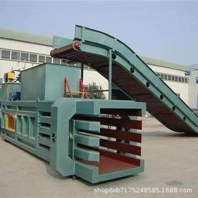 全自动敞口压缩吨包袋滴灌带废纸线皮胶皮棉纺布料海绵垃圾打包机