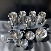 316L不锈钢哑铃杯健身水杯咖啡杯八公斤实心露营户外水杯定制团建