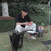 户外置物折叠垃圾袋架 非灯杆架 野营露营地挂架收纳三脚三角支架