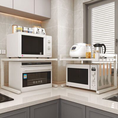 德国SENC厨房微波炉置物架台面可伸缩多功能家用微波炉架子置物架