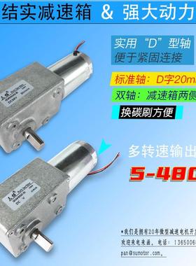 马达大扭蜗减速电机电涡轮杆减速73500矩电机直流机马达