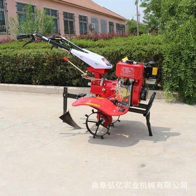 出口多功能两驱微耕机农用柴油旋耕机手扶除式草土XCA松起地垄耕