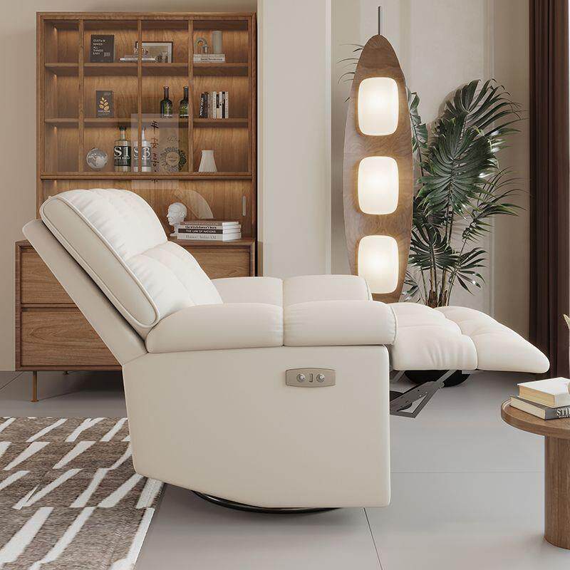 沙客2025新FHV款奶油风单人沙发电摇厅椅动太空舱发懒人沙发可躺