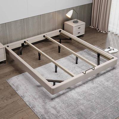 床B06钢木骨头悬浮床简现代约钢架床网红主卧排架床悬空床架实木