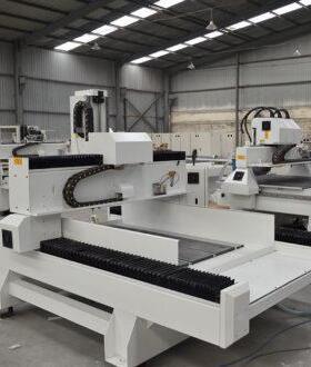 鸿济数控全自动刻CNC材雕刻机石花岗FSM1313岩大花理石墓碑陶瓷茶