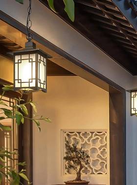 7NN753F古1吸顶灯新中式户外防水别墅过道走廊笼复凉亭庭院吊链中