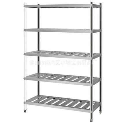 加厚型拆装四物四层五层层平板式存放式架厨房不锈钢五层冲货架储