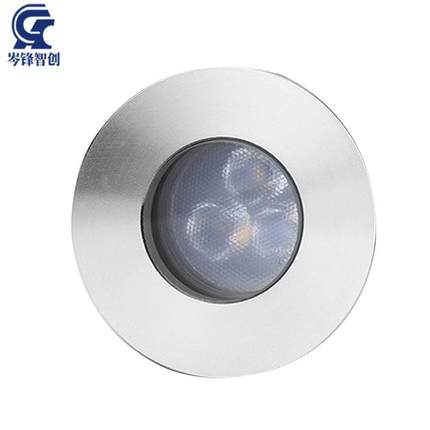 LED水底灯不锈钢3W防水IP朗68欧司光景源三珠喷泉水704下池观灯泳