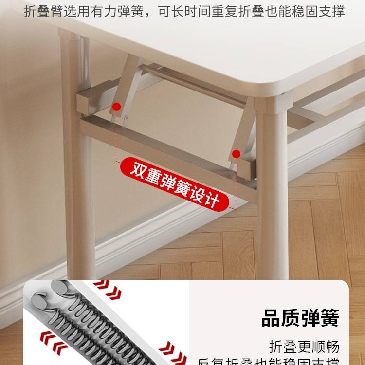 可折叠电脑桌台式卧室家用办公学习小户型书桌子简易长方形出租屋