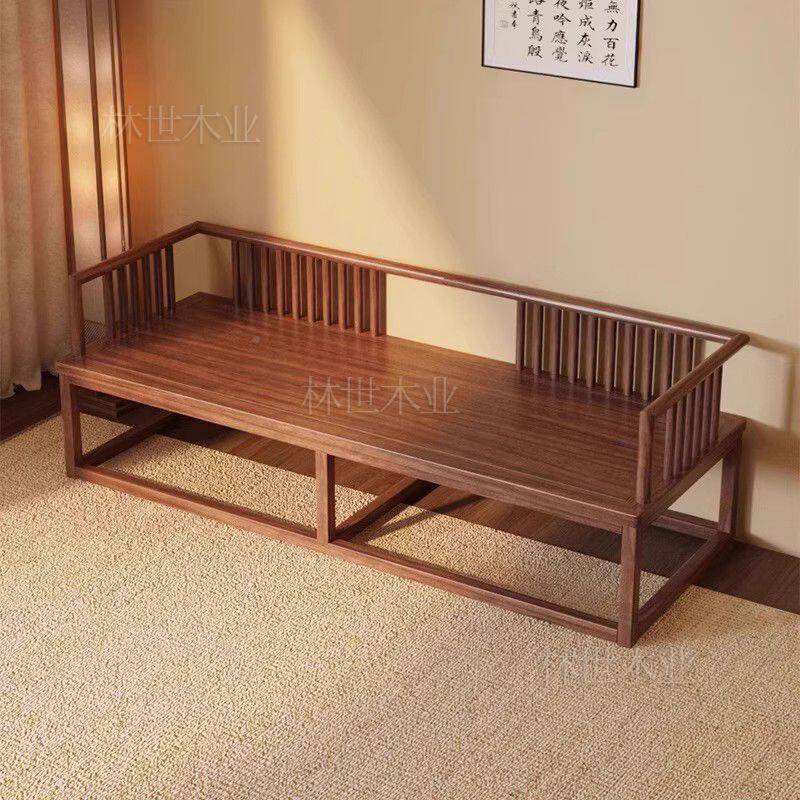 新中实木罗式汉床沙发现简约贵妃躺椅小床户型家用客910厅床床榻