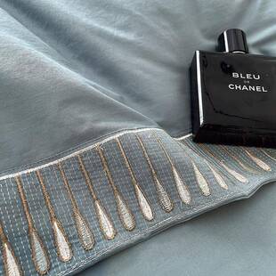 A母婴级180支四类件套纯棉全拼社180棉长绒被棉床套家用单式轻奢4