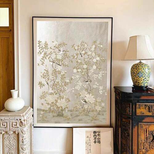 美学中式低老钱风民国新中宋式风IFT客厅玄关小众艺术家居奢挂画