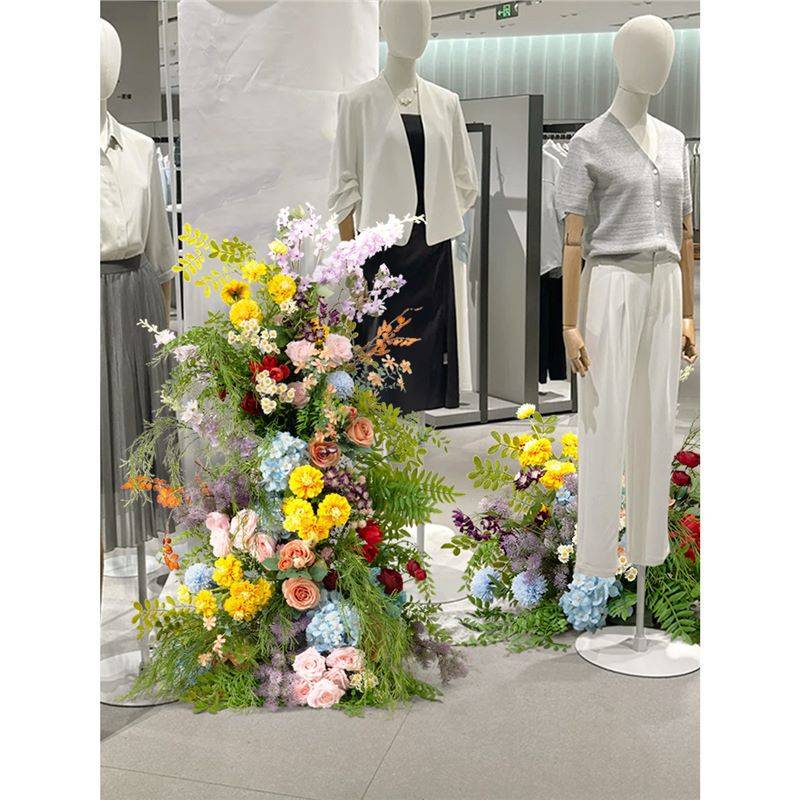 花园橱窗花艺造景纸花大花摆件田园风真绿植网红拍照背景假花