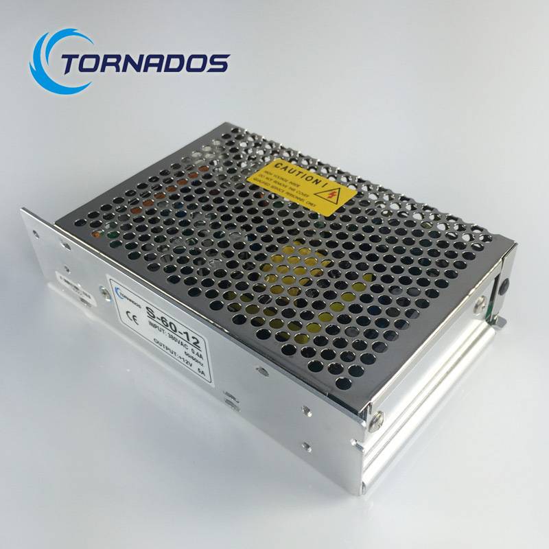 60W工控自动化控制柜开关电源 380VAC转12v工业直流变压器S-60-12