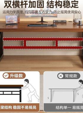 hn实木电脑桌台式家卧室桌学习用桌办公桌学生书小户tJYO型电竞简