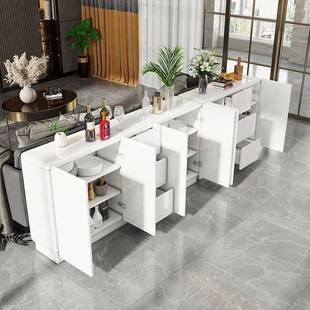 餐柜现代简约家厨房储柜客厅一体边靠墙餐厅窄碗厨917用物备餐柜