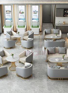 轻奢酒店堂休洽桌椅组合售楼处沙发LEK商务会客大接待息区一桌谈