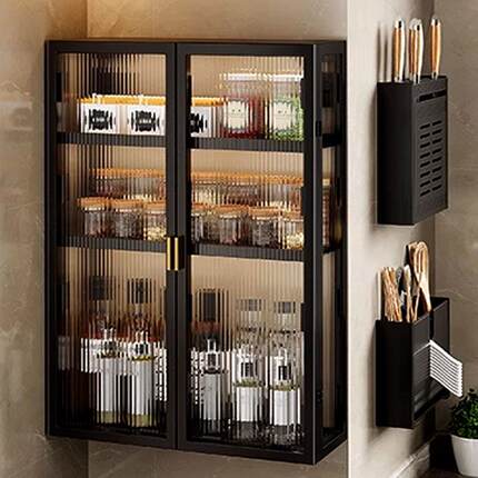 厨房调料储品置物架壁TTmmhfur挂式墙上多免打孔调味物柜层油盐酱