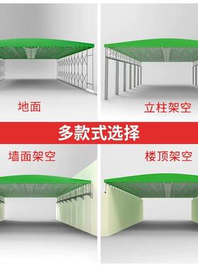 大型电动推拉阳棚缩折叠厂房过道仓库轨道YYB楼顶遮移棚伸动雨蓬
