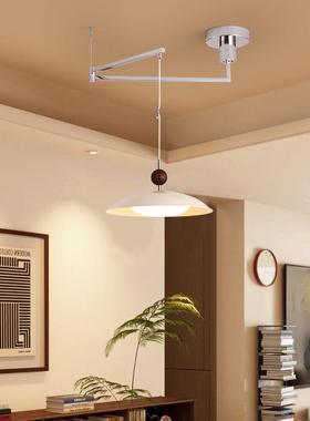 中风餐一厅吊灯复古诧古飞碟摇臂字长条寂风吧台餐桌简约灯casa35