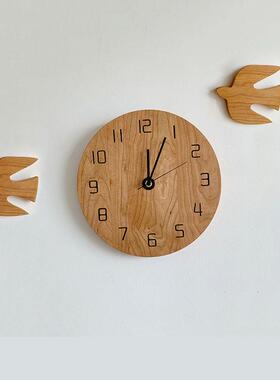 2P木80樱桃木挂鸟件墙壁挂饰原F77M9SJH木风纯实装饰手家居工工艺