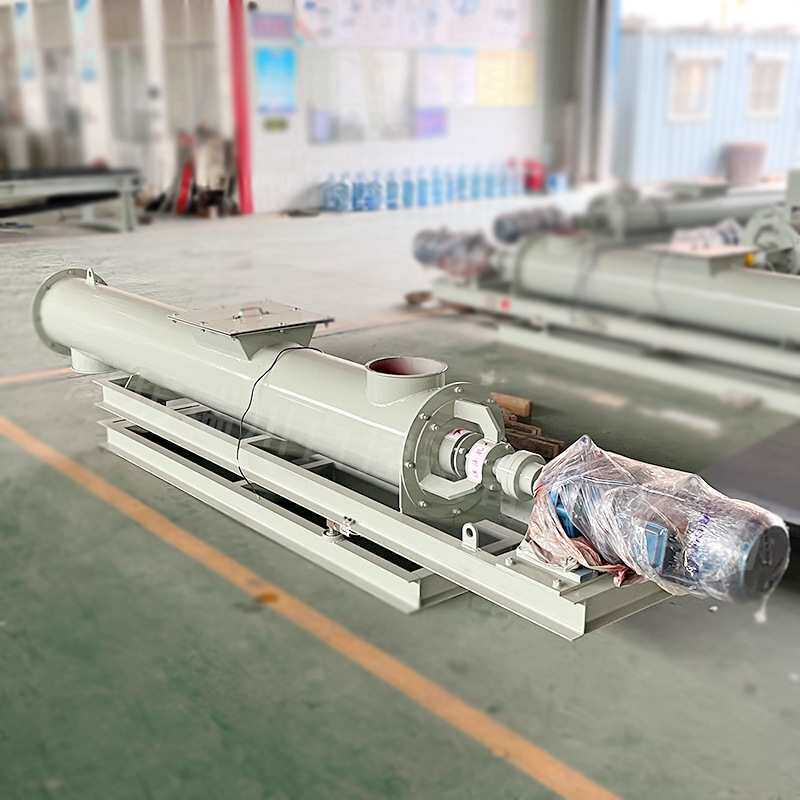 溢流螺旋计量输送机大倾角有轴输送设备加厚叶片煤泥打散装置