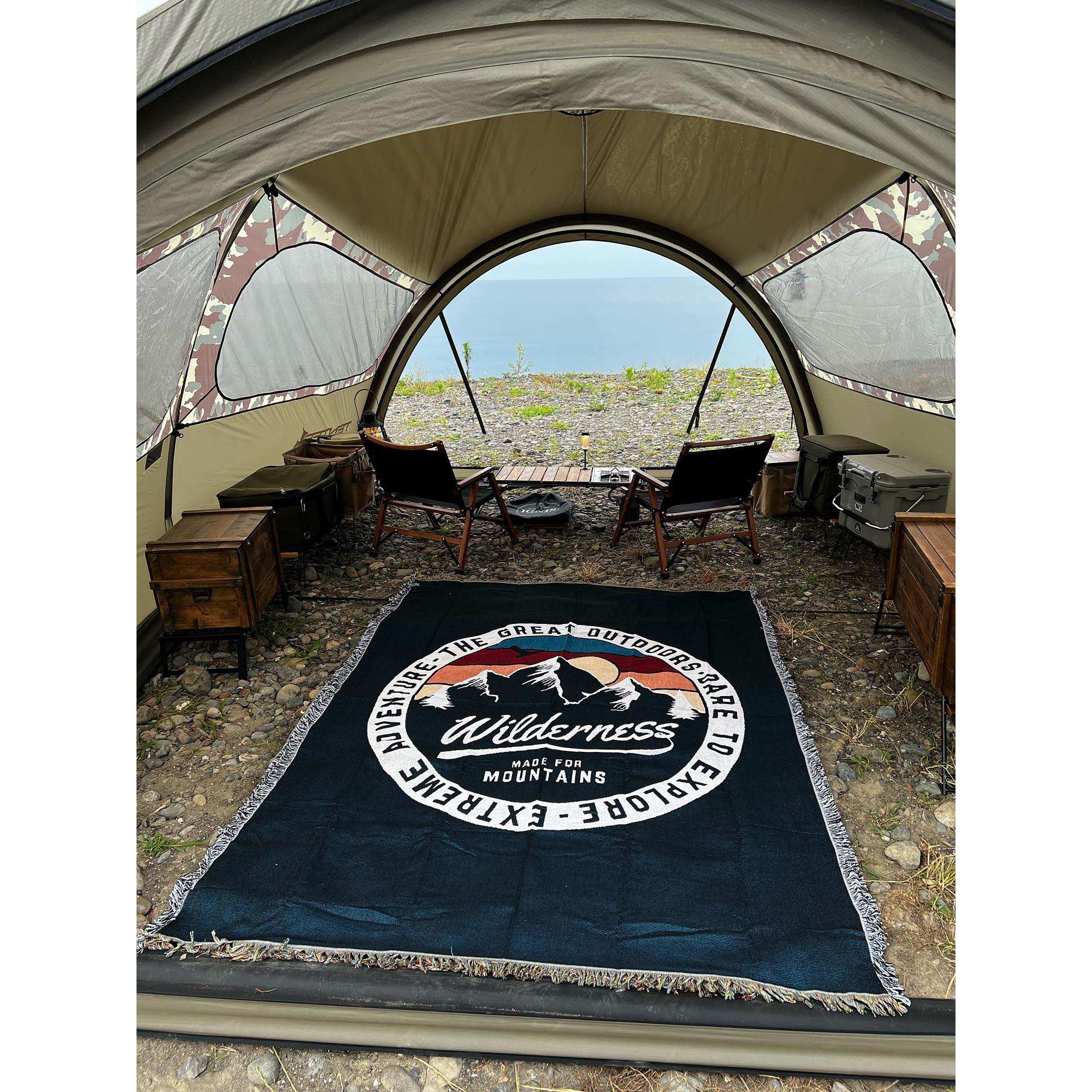 adventure 户外风格 极限运动毛毯 沙发毯子 露营床车 登山 山脉