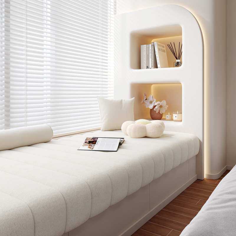 网红泰迪绒窗台垫飘窗垫子主卧阳台四季通用沙发高端榻榻米坐垫