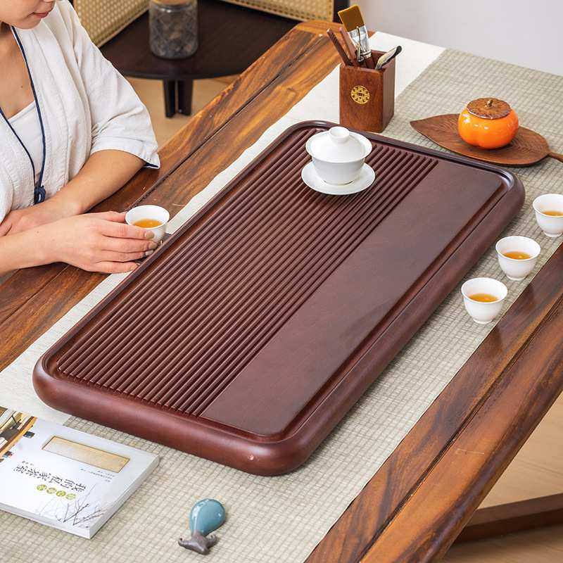 茶盘实木家用小茶台泡托盘花梨木电木新款整块办公室功夫排水茶海