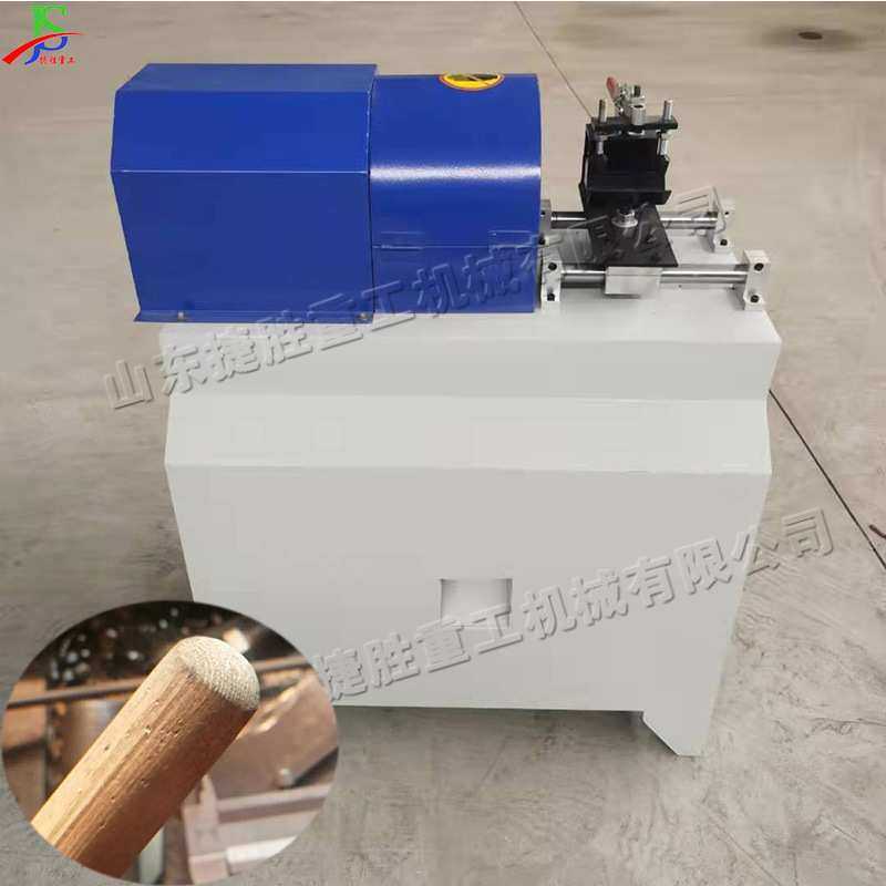 木工锹把杆倒圆设备 木材加工开槽机 台式一体化拖把杆平尖机