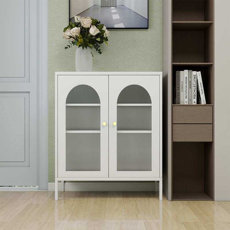 加厚餐边柜出租屋收纳柜家用酒柜客厅靠墙展示柜茶水柜铁皮收纳柜