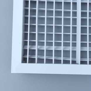 中央空调出风口 铝合金双层百叶出风口天方地圆方形格栅可调送风