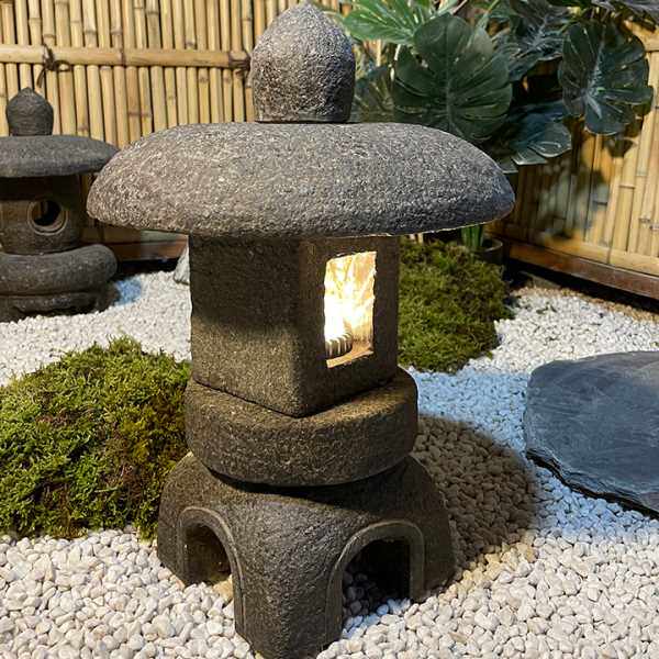 石灯笼日式庭院灯中式石头灯电石灯户外花园林枯山水景观石雕摆件