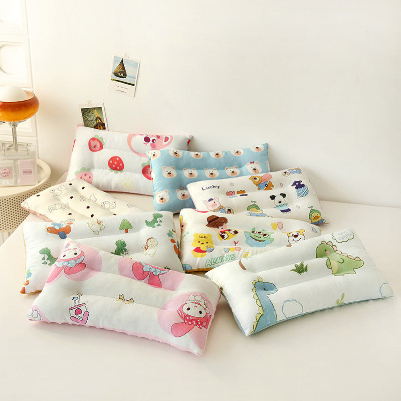 优惠新款儿童安抚豆豆枕卡通儿童枕头学生幼儿园枕芯宝宝小孩枕cc