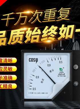 天正电气 42L6-S指针式三相功率因数频率表功率表COS380V COS100V