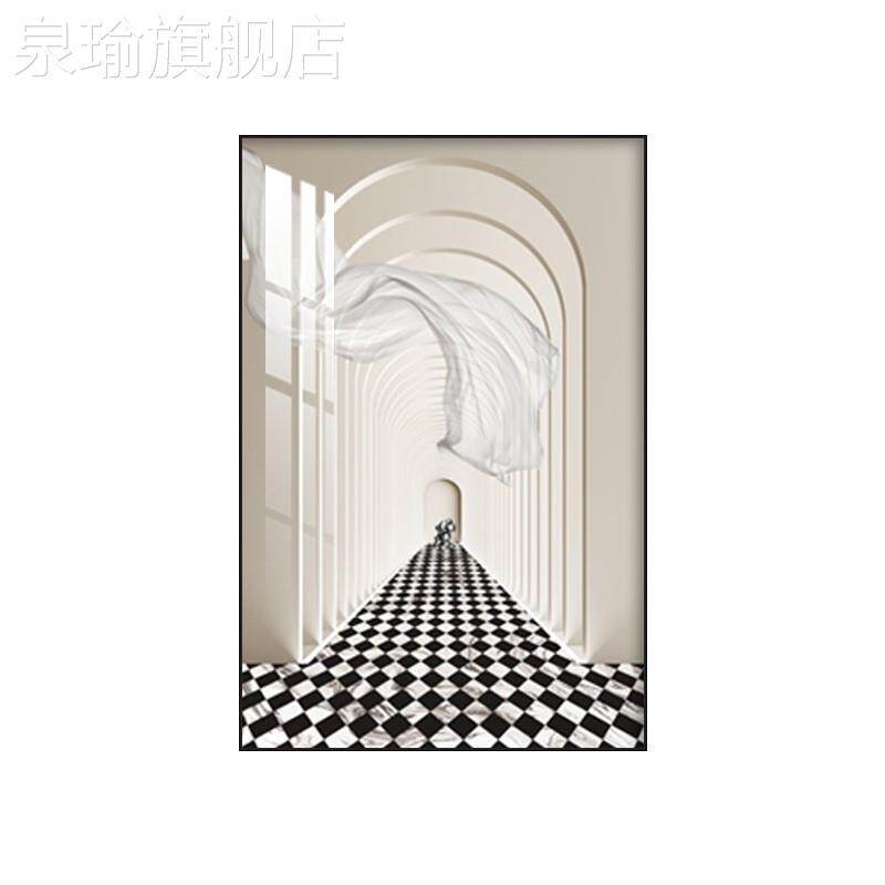网红现代约客沙发j背景墙装饰画抽象玄关壁画样板间挂画大幅简厅