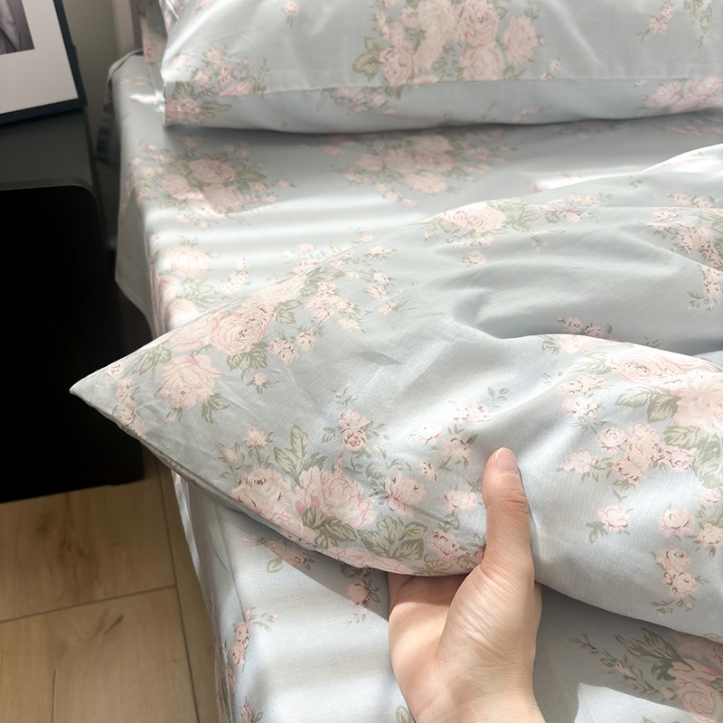琳娜花园田园碎花全棉被套床品单件学生宿舍床单双人被罩1.8m
