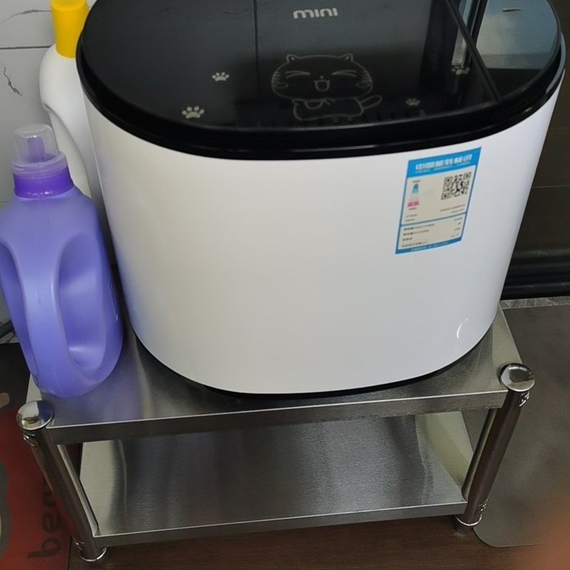高40不锈钢洗衣机置物架二层小型迷你洗衣机底座架家用洗袜机支架