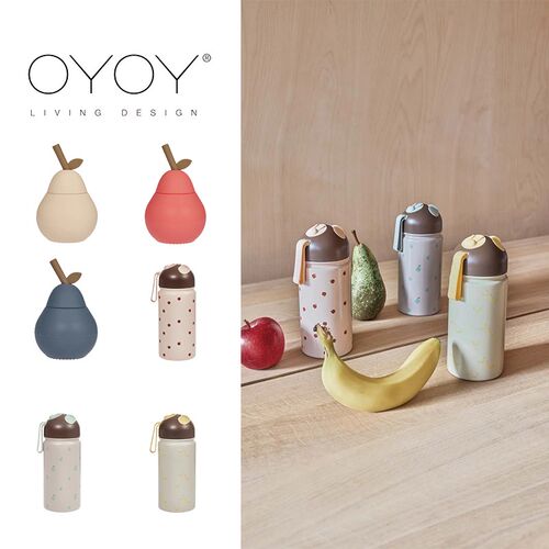 oyoy新款g婴儿宝宝儿童小童卡通水果硅胶水杯带盖保温杯吸管杯子