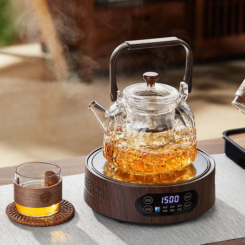 电陶炉煮茶壶茶具套装蒸煮一体耐热加厚玻璃烧水泡茶壶家用提梁壶,餐饮具,煮茶炉,淘宝优惠券,粉丝福利购,淘宝优惠卷
