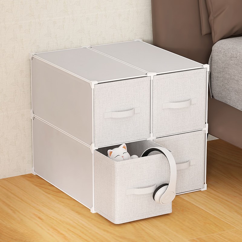 极窄床头柜小型收纳箱简约现代小户型家用卧室置物架空间利用神器