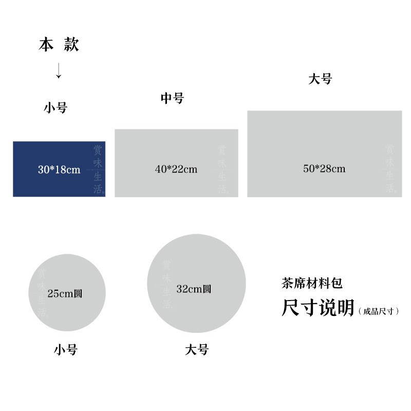 刺子绣茶席材料包 十字花纹样手工自绣DIY刺绣茶席一新款