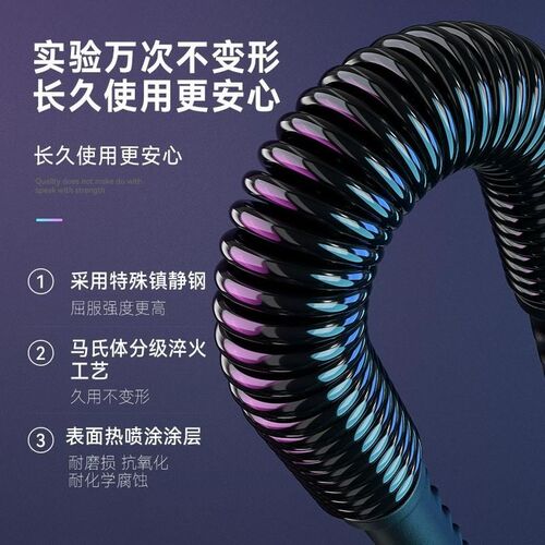 臂力器男士可调节弹簧臂力棒手臂胸肌30力量50公斤家用健身器材