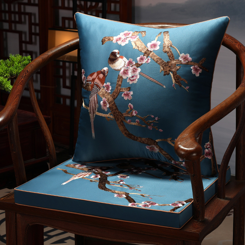 红木椅子坐垫新中式餐椅茶椅垫办公室久坐屁垫圈椅凳子垫座垫定制