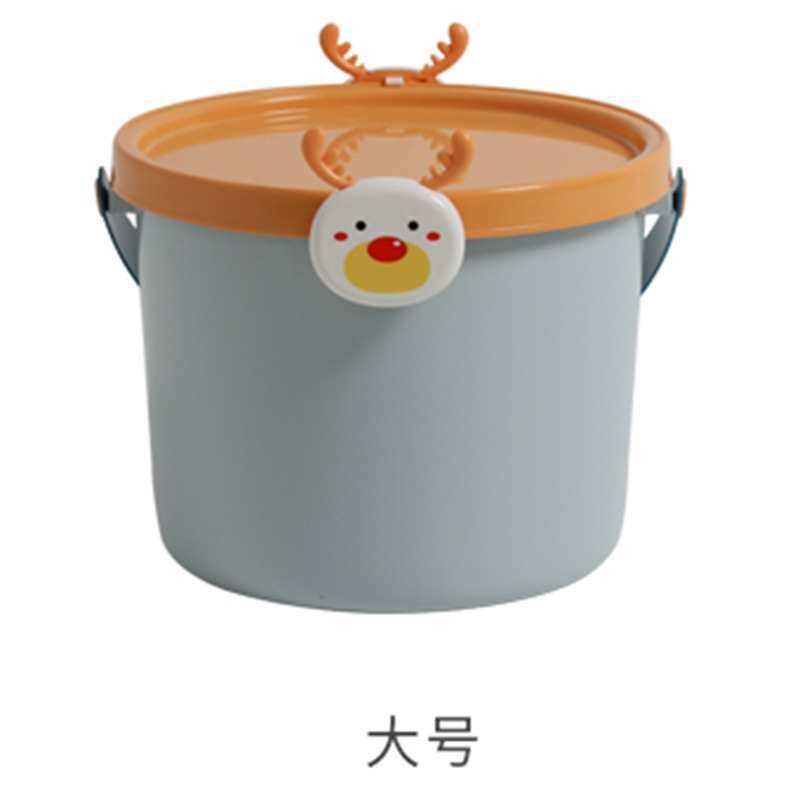 迷你小水桶塑料桶带盖儿童玩具挖沙收纳桶小号有盖宝宝幼儿画画