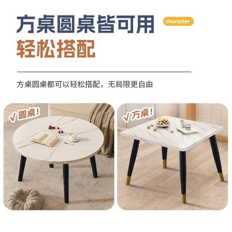 简约方形餐桌支架圆几桌脚方几矮桌腿大理石餐台脚架洽谈桌桌子脚